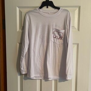 Ivory Ella White Long Sleeve Shirt with Elephant Logo